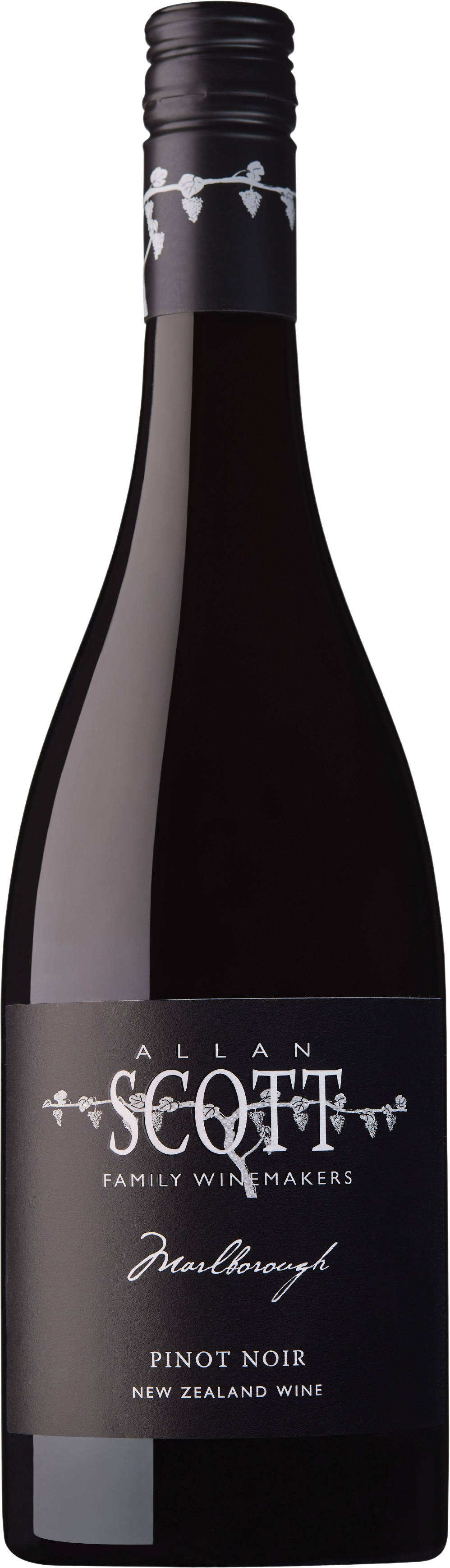 Allan Scott Family Winemakers Black Label Pinot Noir 2024 Marlborough bottle